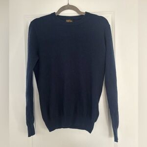 J crew navy cashmere sweater